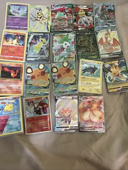 19 Random Rare Pokemon Cards (promo, v, vmax, gx, break, ect. - Image 1
