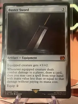 Buster Sword Magic: The Gathering Final Fantasy Mythic Non-Foil Card NM - Image 1