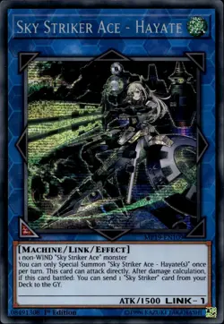 Sky Striker Ace - Hayate 1st Ed Secret Prismatic MP19-EN109 Yu-Gi-Oh! - Image 1