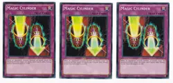 Magic Cylinder X 3 1st EDITION CARDS YUGIOH YGLD-ENB35 LDK-ENY37 - Image 1
