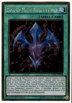 Rank-Up-Magic Barian's Force - Gold Rare 1st Edition PGL2-EN058 - LP - YuGiOh - Image 1