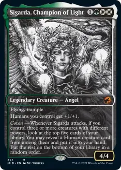 Sigarda, Champion of Light - Innistrad: Midnight Hunt 323 - MTG - LP Mythic FOIL - Image 1