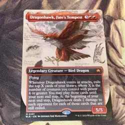 Dragonhawk, Fate’s Tempest X1 Mtg Bloomburrow Lp Borderless - Image 1