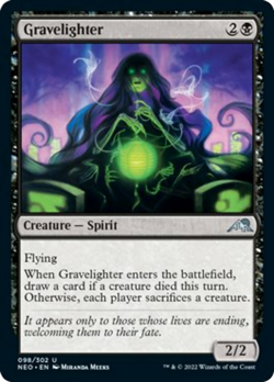 Gravelighter FOIL Kamigawa: Neon Dynasty NM Black Uncommon MAGIC CARD ABUGames - Image 1