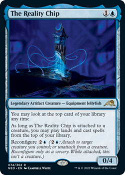 The Reality Chip Kamigawa: Neon Dynasty PLD Blue Rare MAGIC MTG CARD ABUGames - Image 1