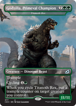 Godzilla, Primeval Champion / Titanoth Rex (Godzilla) FOIL Ikoria HP - Image 1