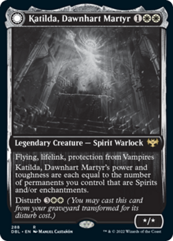 Katilda Dawnhart Martyr Silver Screen FOIL Innistrad Crimson Vow NM - Image 1