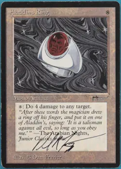 Aladdin's Ring Arabian Nights PLD Artifact Rare SIGNED CARD (311796) ABUGames - Image 1