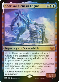 MTG Shorikai, Genesis Engine Foil ** Neon Dynasty Commander ** English (NM) - Image 1