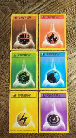 WOTC Energy Set - Base Set Unlimited - 6 Card Set - 1999 Offical Pokemon TCG - Image 1