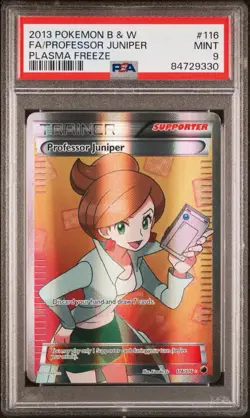 Pokemon Professor Juniper Plasma Freeze Full Art #116 PSA 9 Mint - Image 1