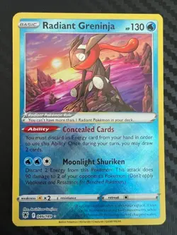 Pokemon TCG Radiant Greninja Astral Radiance 046/189 Holo NM - Image 1