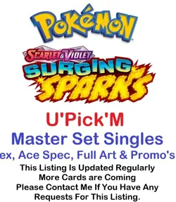 🔥Pokemon Surging Sparks Master Set Singles U'Pick'M NM+ US PSA SLR🔥 - Image 1
