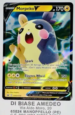 POKEMON MORPEKO V FULL ART SWSH056 PROMO BLACK STAR ENGLISH NM/MINT! - Image 1