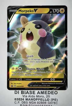 POKEMON MORPEKO V FULL ART SWSH056 PROMO BLACK STAR ENGLISH NM/MINT! - Image 2