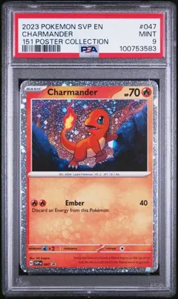Bulbasuar Squirtle Charmander Pokemon 151 Poster Collection Promo Set PSA 9 Mint - Image 1