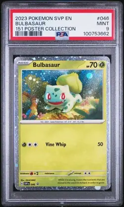 Bulbasuar Squirtle Charmander Pokemon 151 Poster Collection Promo Set PSA 9 Mint - Image 5