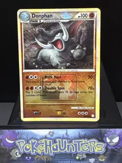 Pokemon Card Donphan 40/123 Crosshatch Holo League Promo Near Mint - Image 1