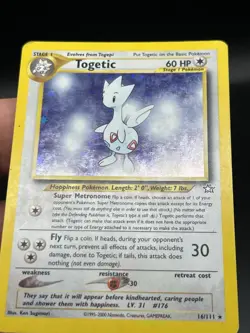 Rare Holographic Pokemon Neo Genesis Set Togetic 16/111 (Unlimited MP XT1 - Image 3
