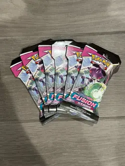 Pokemon TCG Sword & Shield Fusion Strike Sleeved Booster (6) Packs - New 820650809170 - Image 1