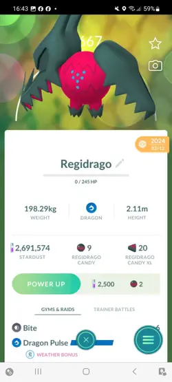 Pokemon Go Legendary Regidrago ( Normal ) - Image 1