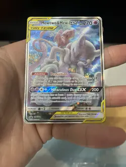 Pokemon TCG Mewtwo and Mew GX Sun & Moon Holo Promo Card #SM191 Read Description - Image 3