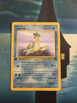 1st Edition Lapras Holo Fossil Set Vintage 1999 Pokemon Card - Image 1