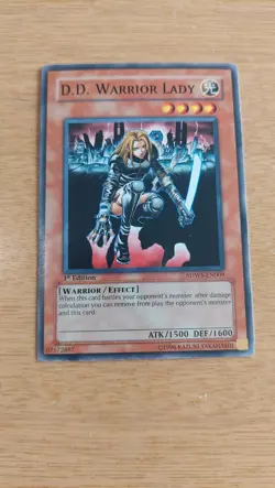1st Edition D. D. Warrior Lady SDWS-EN009 YuGiOh card (LP) - Image 2