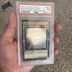 Yu-Gi-Oh TCG GFP2-EN175 Blue-Eyes White Dragon Ghost Rare 1st Edition PSA 9 - Image 1
