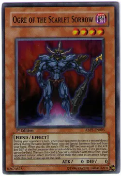 Yugioh! LP Ogre of the Scarlet Sorrow - ABPF-EN005 - Super Rare - 1st Edition Li - Image 1