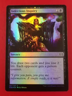 1x Infectious Inquiry | FOIL | Phyrexia: All Will Be One | MTG Magic Cards - Image 1