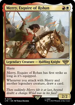 1x Merry, Esquire of Rohan NM Eng MTG - LOTR: Tales of Middle Earth - Image 1