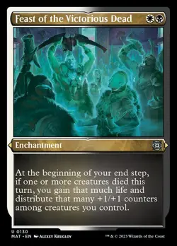 MTG FEAST OF THE VICTORIOUS DEAD 130 FOIL EXC ETCHED BANCHETTO DEI - MAT X EN - Image 1