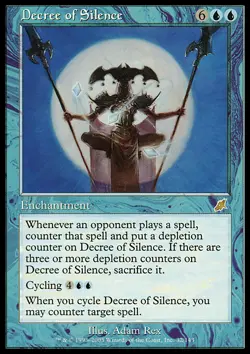 MTG DECREE OF SILENCE ENGLISH PLAYED - DECRETO DEL SILENZIO - SCG - MAGIC - Image 1
