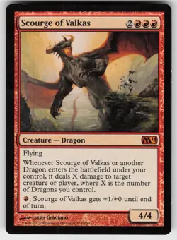 MTG Scourge of Valkas M Magic 2014 (M14) 151 MP - Image 1
