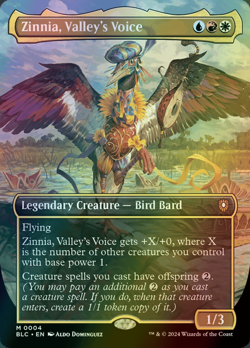 MTG Zinnia, Valley's Voice Borderless Foil ** Bloomburrow Commander ** En (NM) - Image 1
