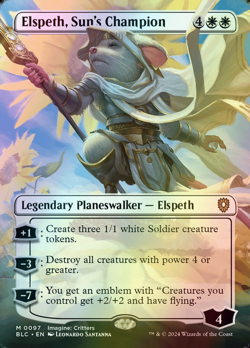 MTG Elspeth, Sun's Champion Borderless Foil ** Bloomburrow Commander ** En (NM) - Image 1