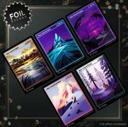 MTG Secret Lair- Picture Snow Lands .jpg- Foil Etched Edition- Sealed - Image 1