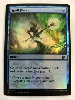 MTG Double Masters 2022 Spell Pierce Foil 063/331 NM - Image 1