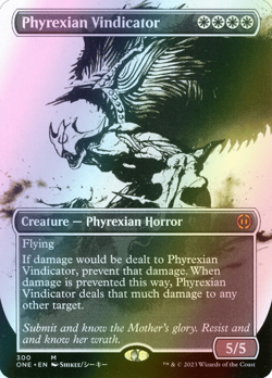 MTG Phyrexian Vindicator Borderless Foil ** All Will Be One ** English (NM) - Image 1