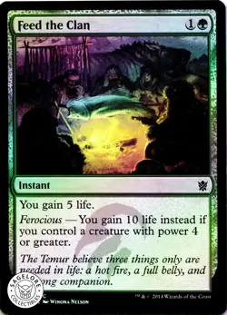 MTG Feed the Clan | NM Foil | Khans of Tarkir (KTK) - Image 1