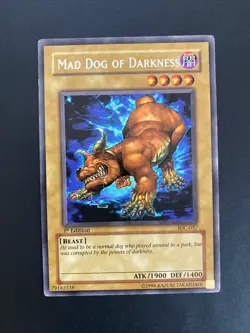 Yu-Gi-Oh! Rare 1st Edition Ioc-057 Mad Dog Of Darkness Ex - Image 1