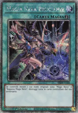 yu gi oh ita 1ed rara segreta platino ra04-it246 magia nera bruciante - Image 1