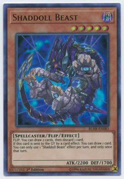 Yugioh! - Shaddoll Beast BLHR-EN083 Ultra Rare 1st Edition LP-NM - Image 1