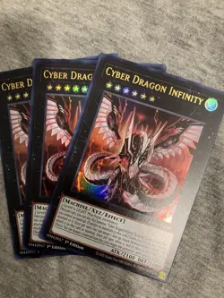 3x Cyber Dragon Infinity 1st Edition Ultra Rare RA04-EN068 Yu-Gi-Oh! - Image 1