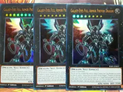 Yugioh Galaxy-Eyes Full Armor Photon Dragon X3 Ultra RA01-EN037 1st NM Playset - Image 1