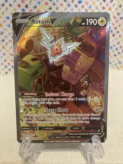 Pokemon TCG Rotom V Alternate Art Holo Ultra Rare Card 177/196 Lost Origin - Image 1