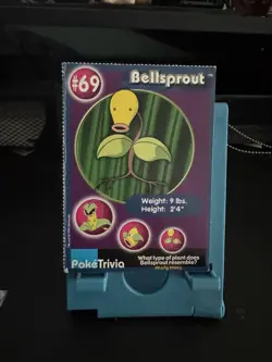 Bellsprout 1999 Original 151 Pokemon Burger King PokeTrivia Trading Card #69 - Image 1