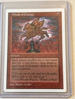 MTG Magic the Gathering Card LP - Winds Of Change 5th Ed. - Image 1