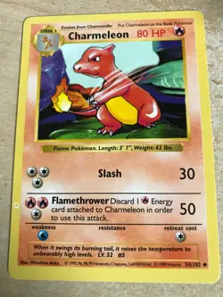 Charmeleon 24/102 Base Set Unlimited 1999 Pokemon WOTC Card TCG NM - Image 5